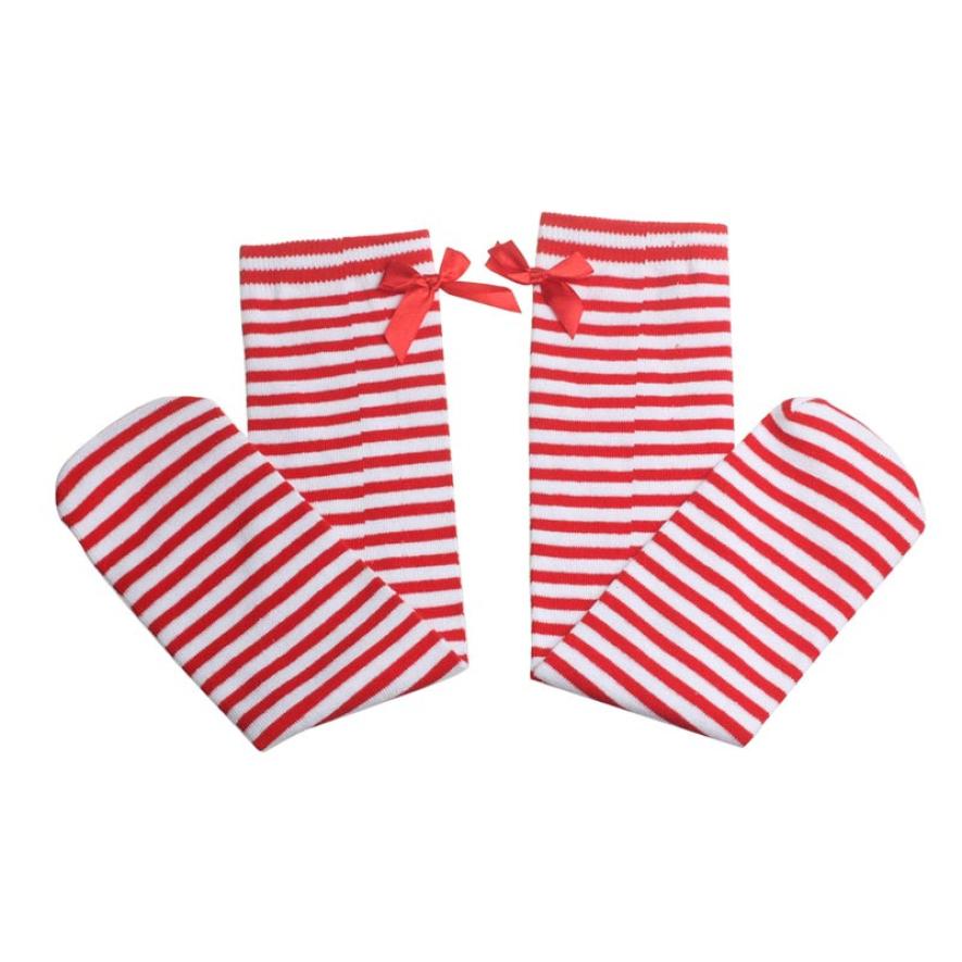 Baby Girls Leg High Barrel Cotton Socks In Bows